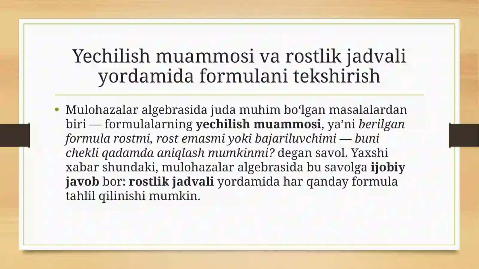 Normal formalari. Mukammal dizyunktiv va konyunktiv normal formalar 2