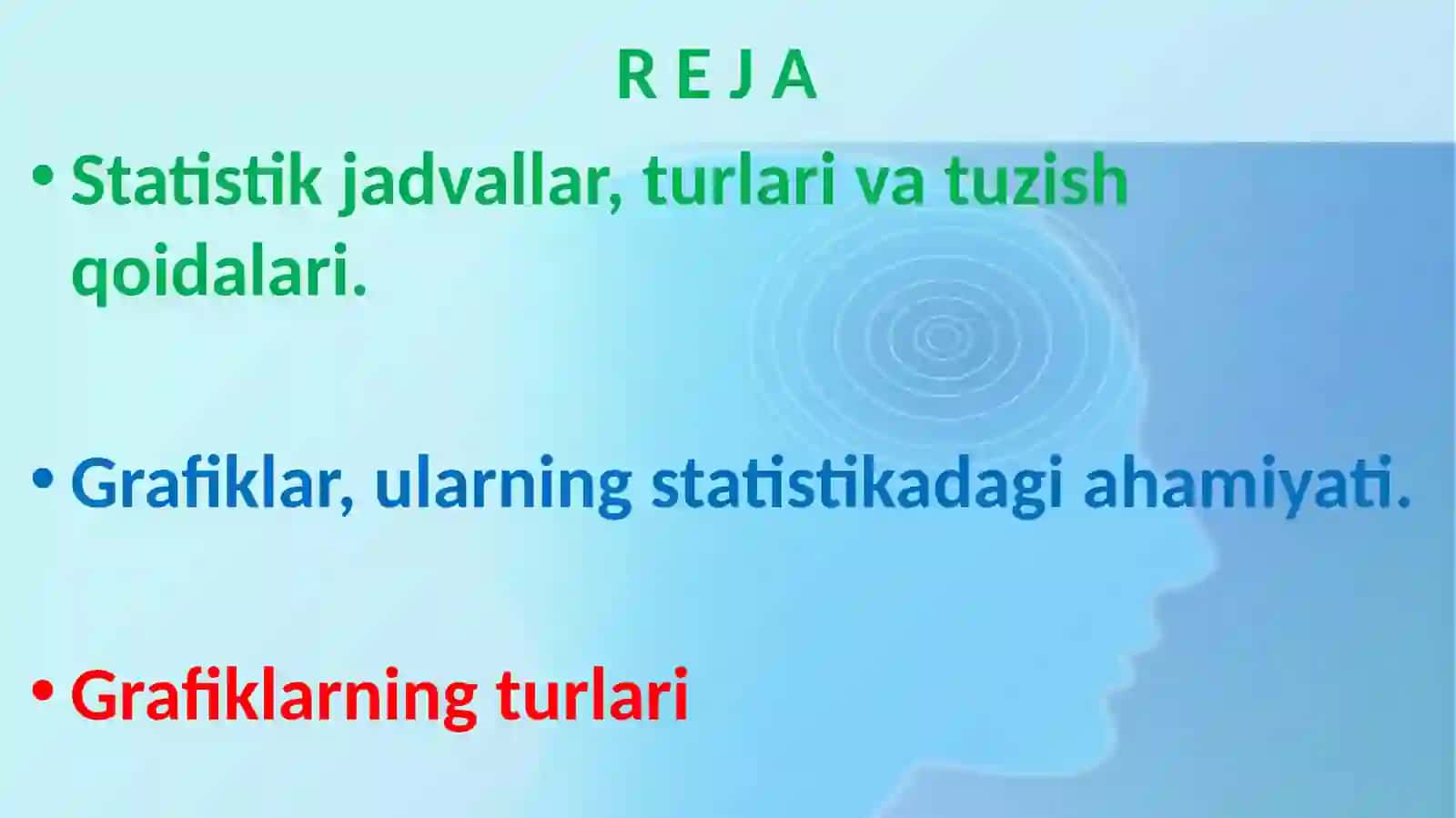 Statistikjadval va grafiklar 2