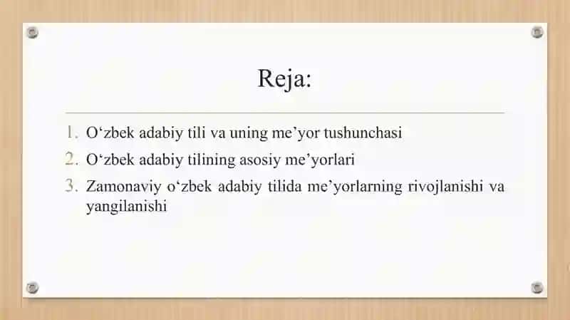 O'zbek adabiy tilining me'yorlari 2