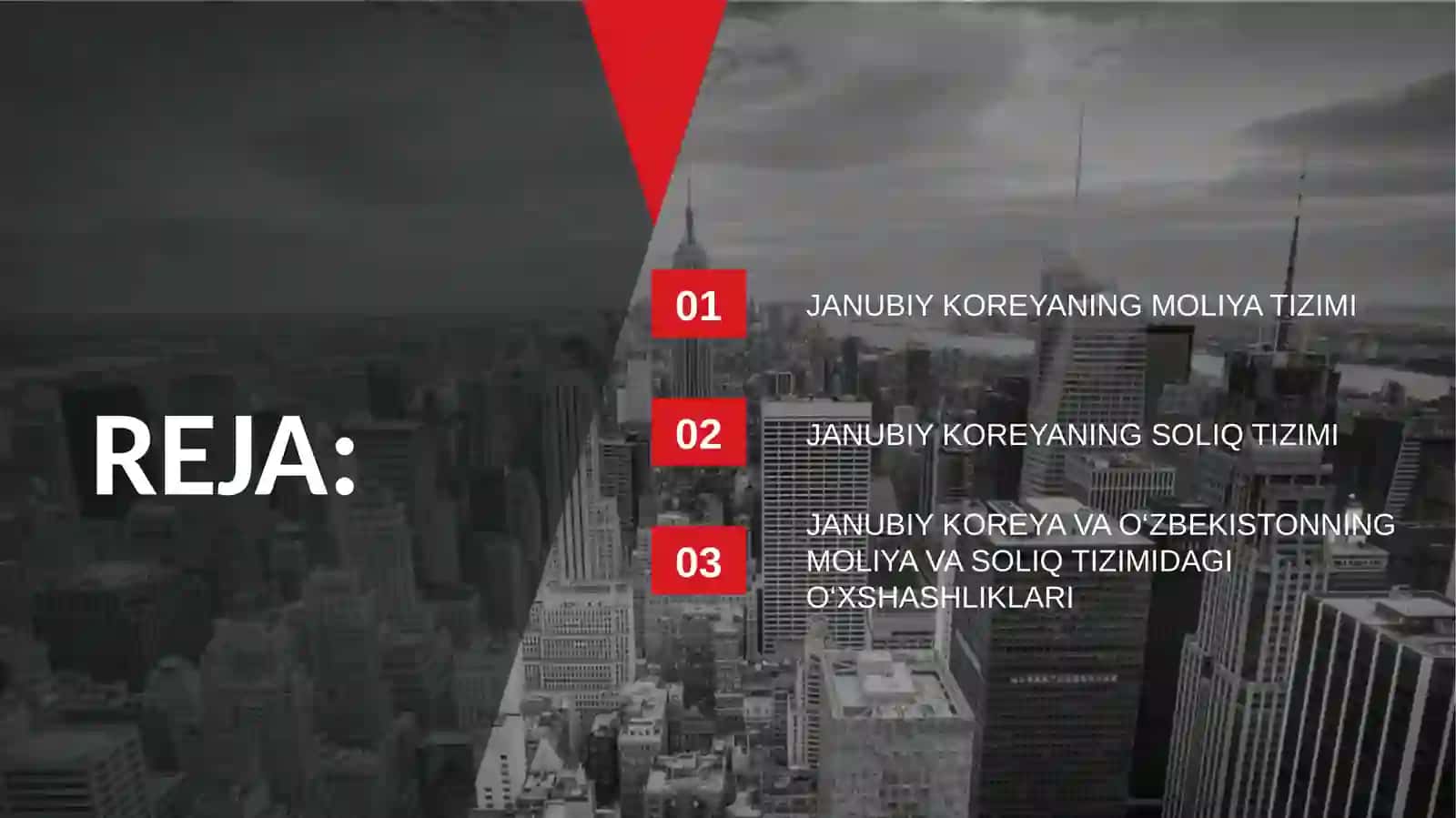 JANUBIY KOREYANING MOLIYA VA DOLIQ TIZIMI 2