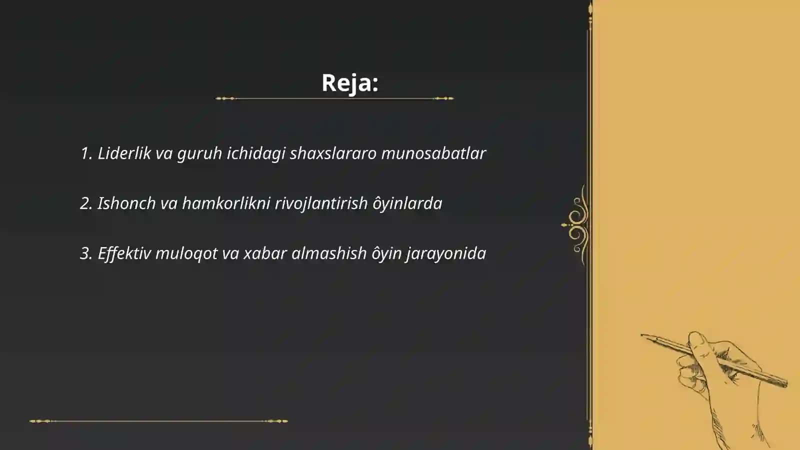 Jamoaviy ôyinlarda shaxslararo munosabat 2