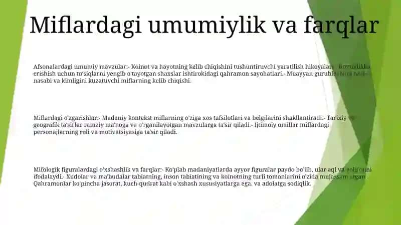 Dunyo Xalqlari Miflari Haqida 2