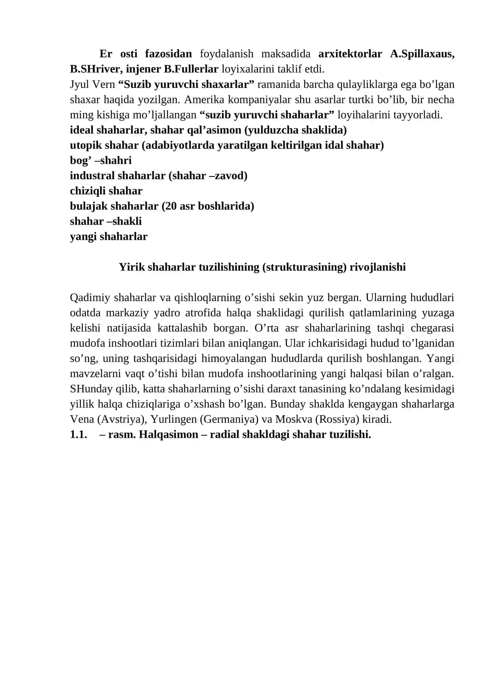 Ideal shaharlarda SHaharsozlik kontseptsiyalari 2