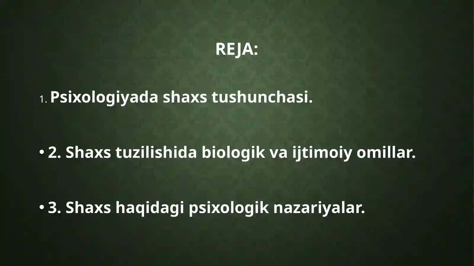 Shaxsnazariyalarigazamonaviyqarashlar 2