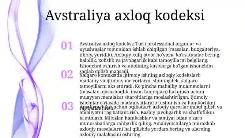 Ijtimoiy Ish Axloqiy Kodekslari 2