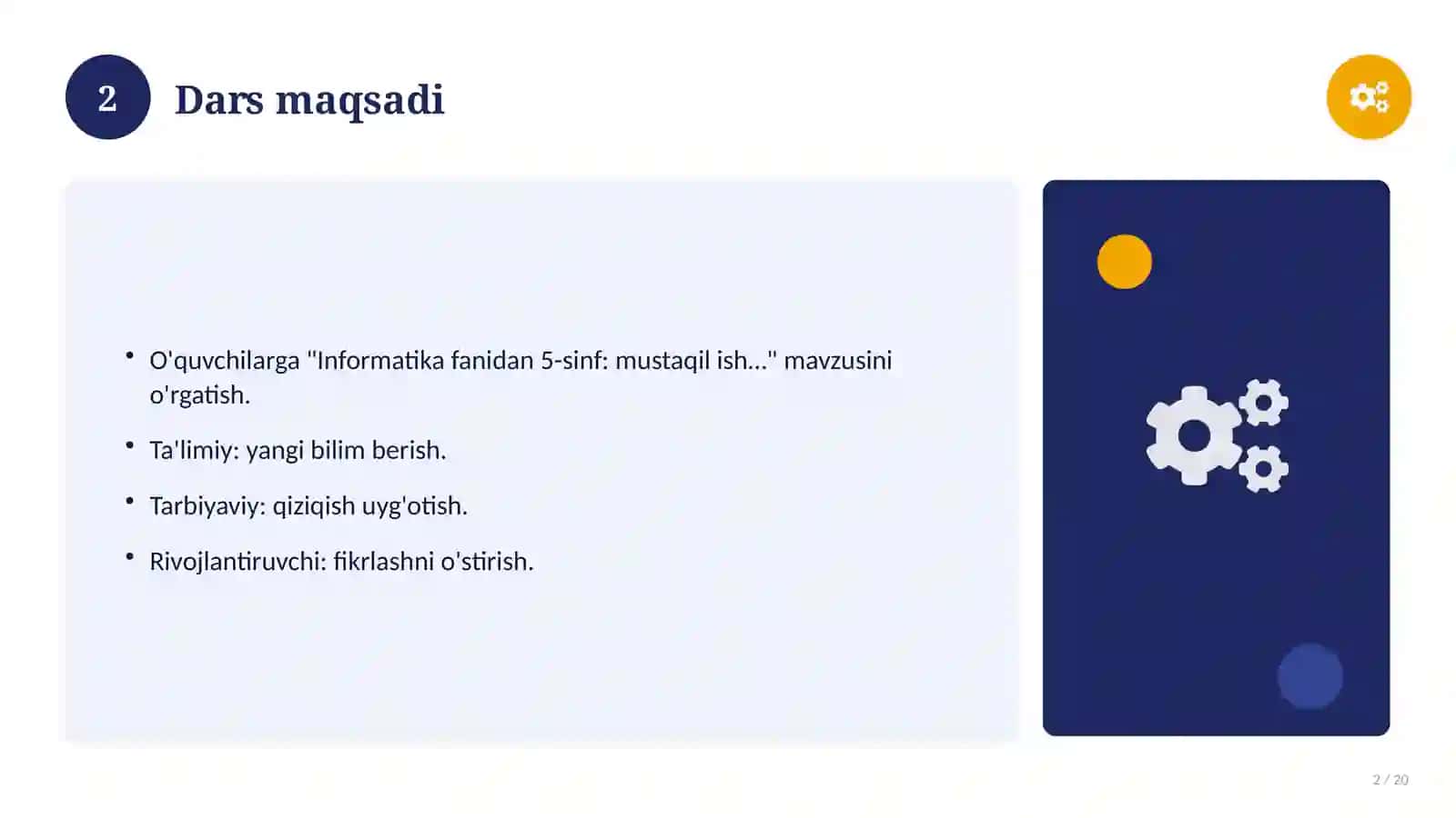 Informatika fanidan 5-sinf: mustaqil ish topshiriqlari 2