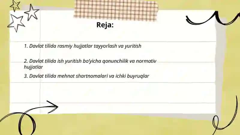 Davlat tilida ish yuritish 2