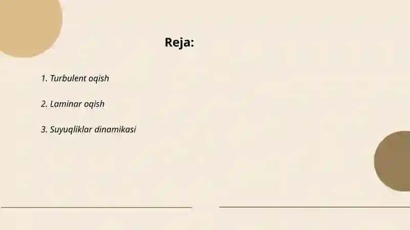 Suyuqliklarning oqish rejimlari 2