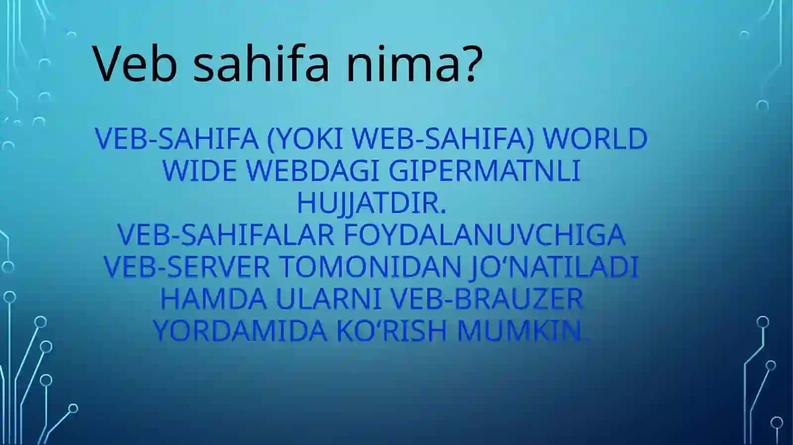 Veb sahifa yaratish 2