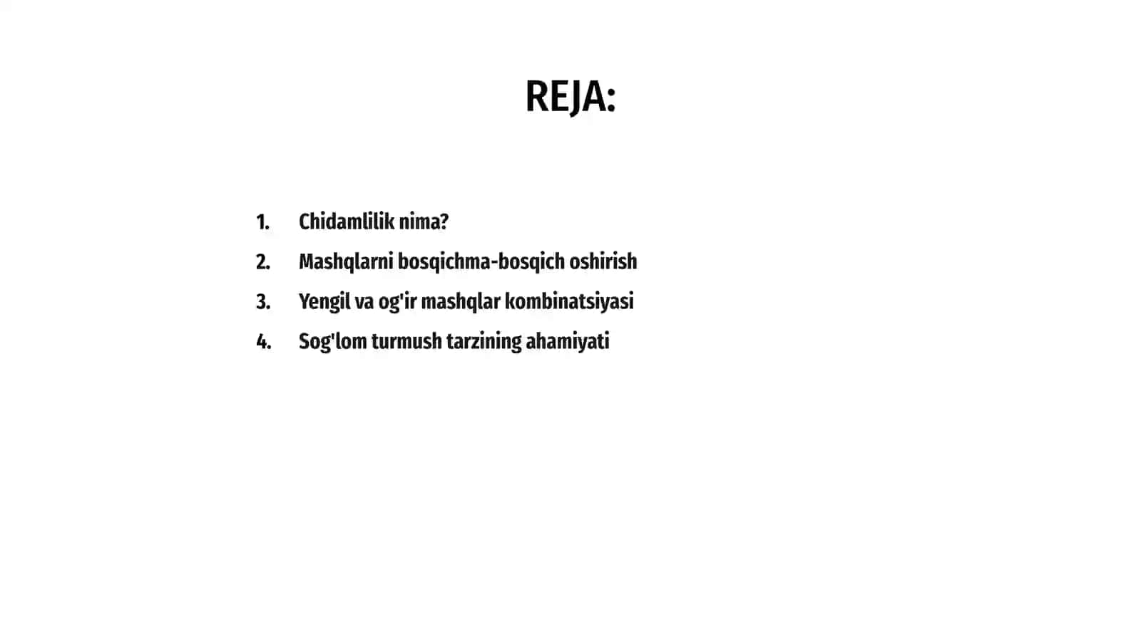 Chidamlilikni rivojlantirish mashqlari 2