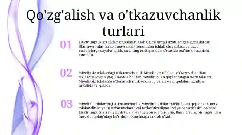 Qo'Zg'Aluvchan To'Qima(Bezlarda) Larda Bioelektrik Xodisalar 2