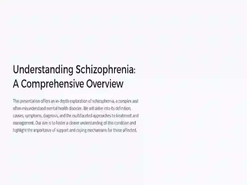 Research a mental health disorder(e.g., schizophrenia) 2