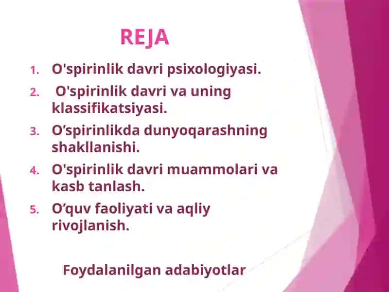 O'SPIRINLIK DAVRI VA O'SPIRINLIK DAVRIDA KASB TANLASH 2