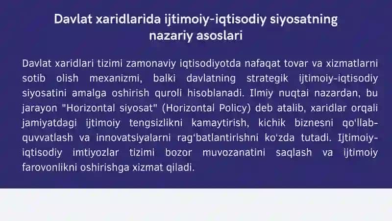 Xarid tizimida ijtimoiy-iqtisodiy imtiyozlar 2
