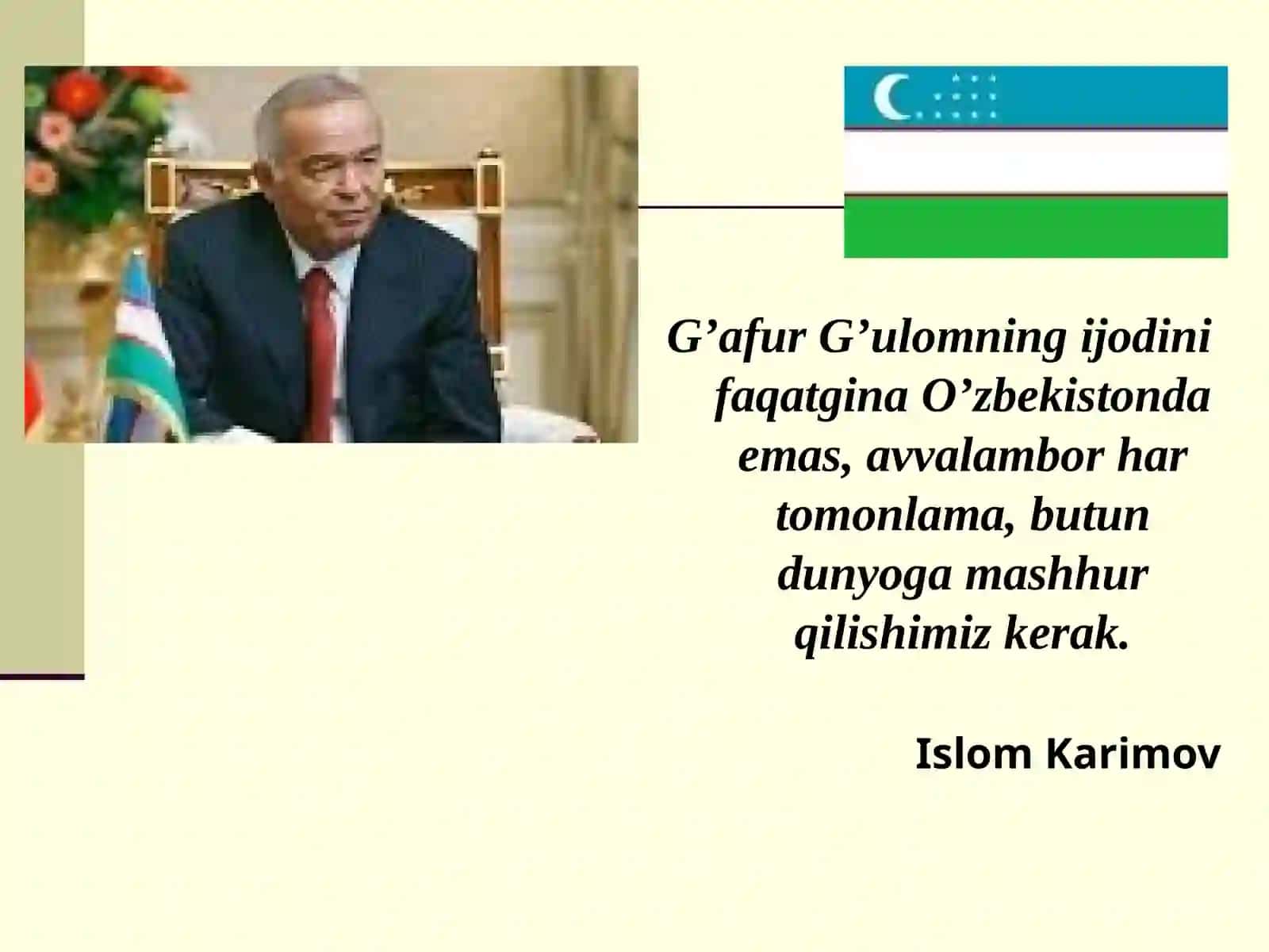 G'afurG'ulomijodimunaqqidlarnigohida 2