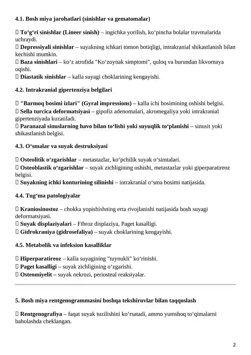 Bosh miya rentgenogrammasi 2