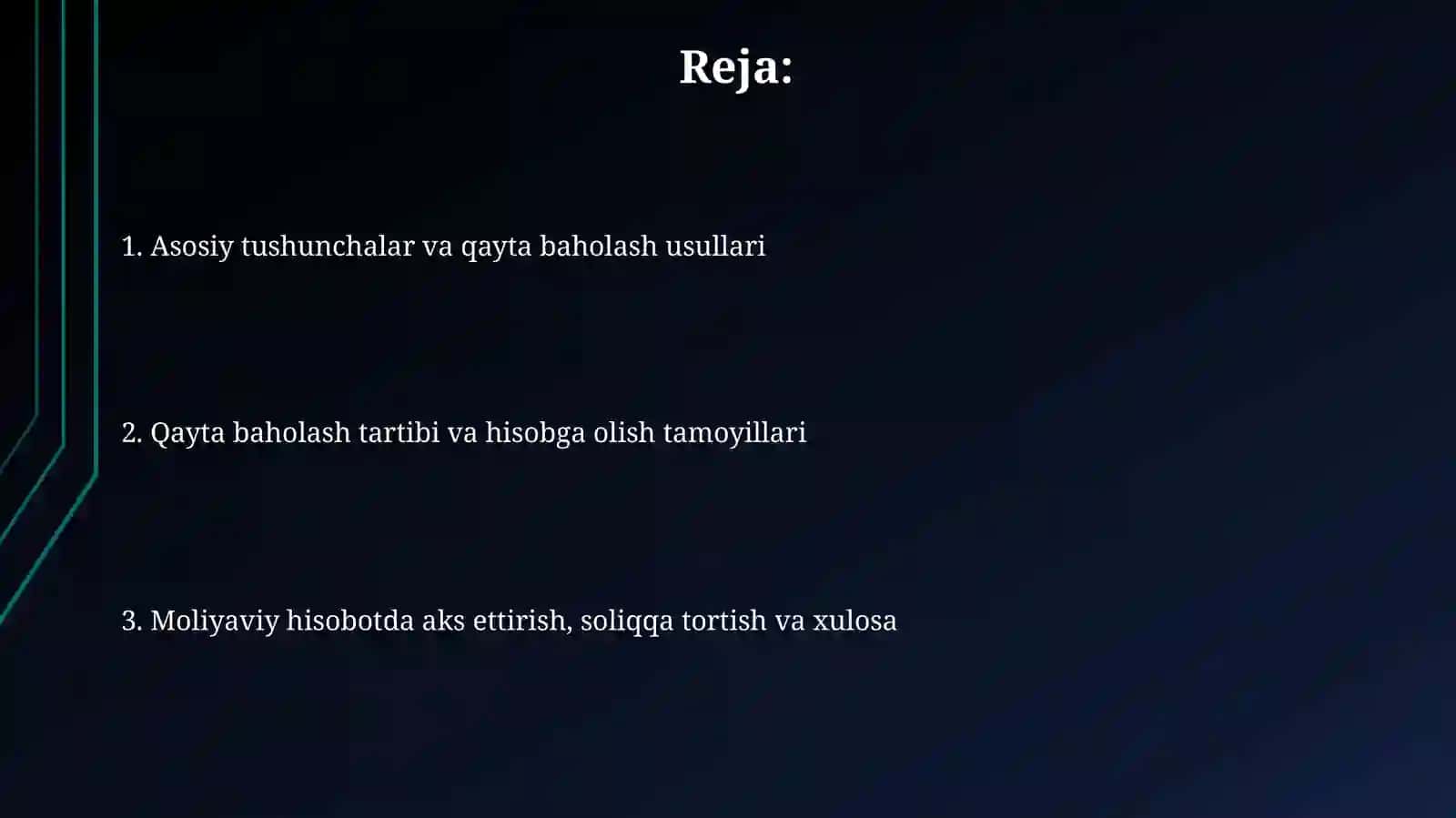 Asosiy vositalarni qayta baholash 2