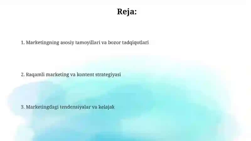Marketing tamoyillari 2