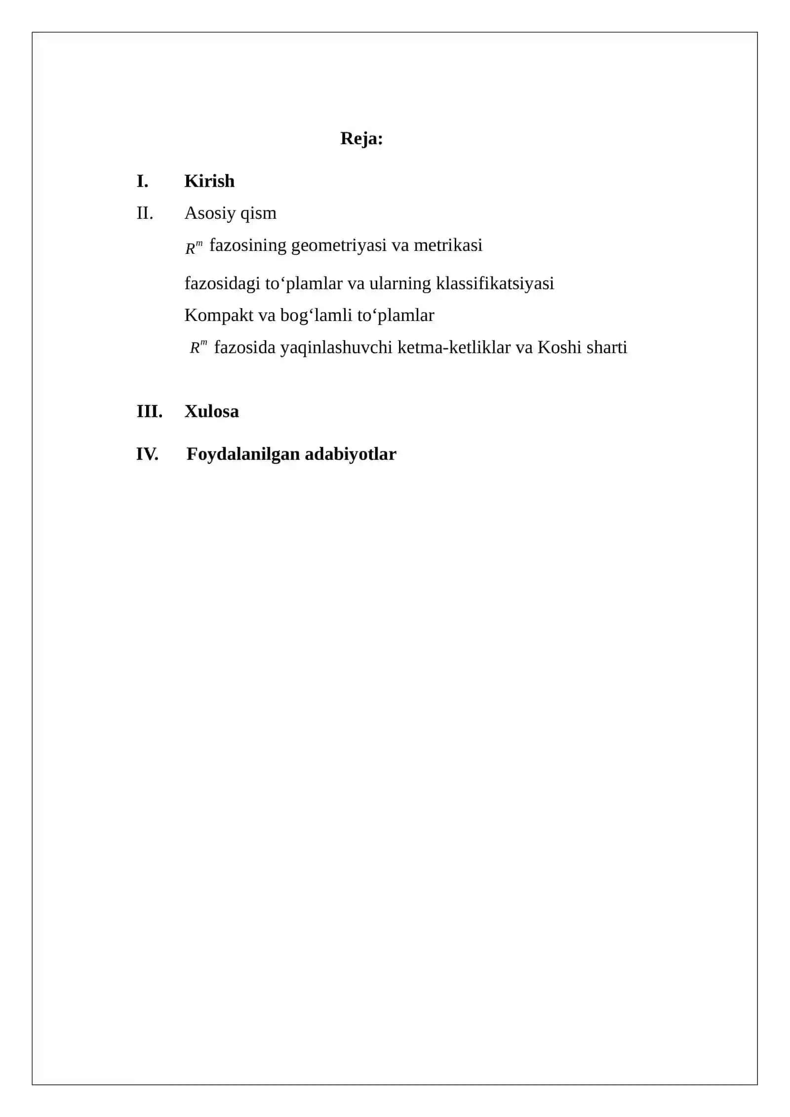 <latex>Rm</latex> fazosi va uning to‘plamlari 2
