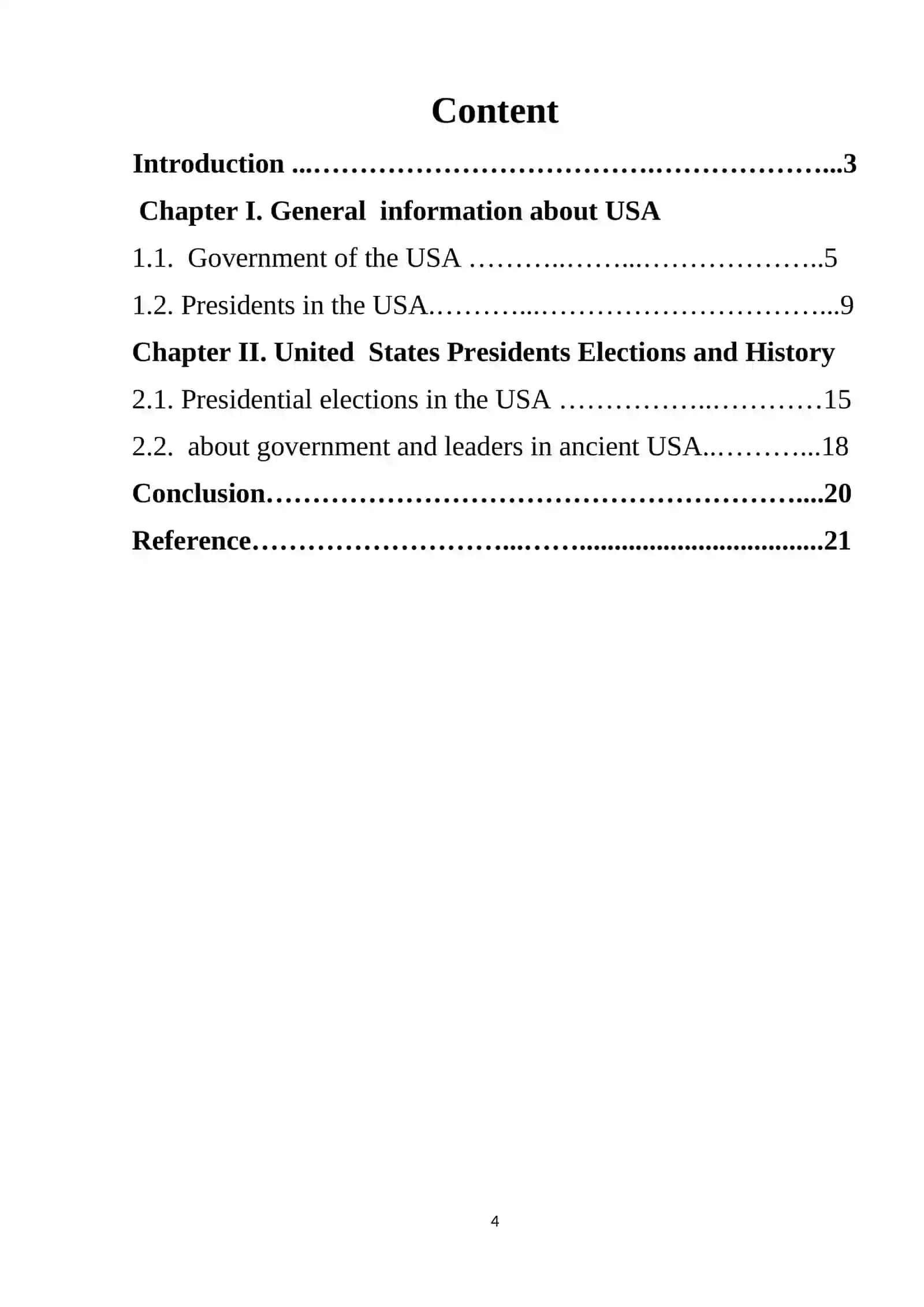 COUNTRY STUDY "Presidents in the USA" 2