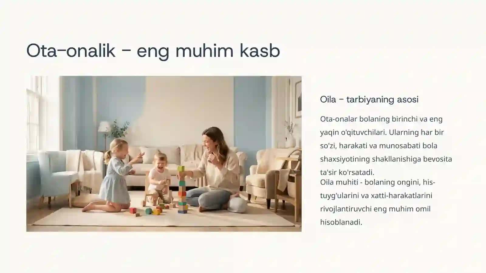 Ota-onalik xulqi va bola tarbiyasi 2