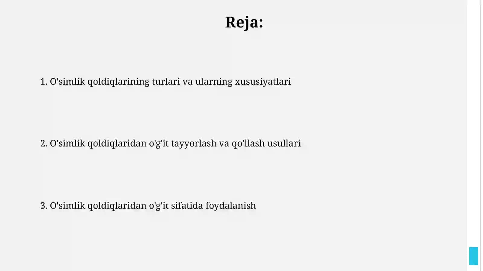 O'simlik qoldiqlarini o'g'it o'rnida ishlatish 2