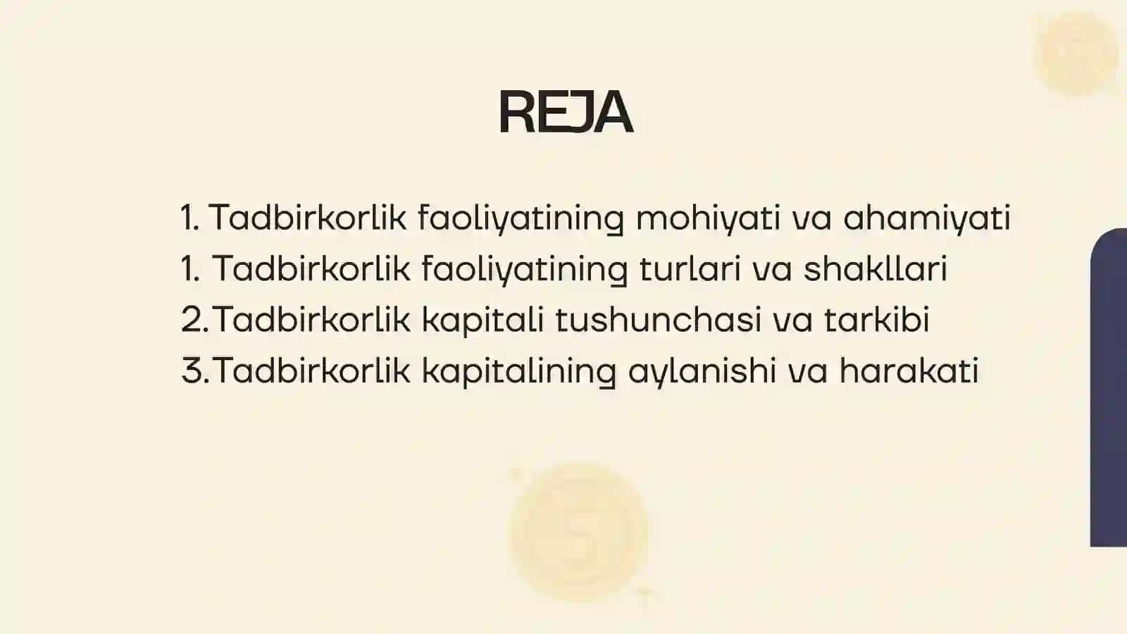 Tadbirkorlik kapitali va uning harakati 2