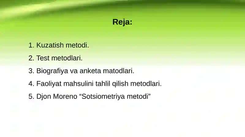 Psixologiyaning ilmiy tadqiqot metodlari 2