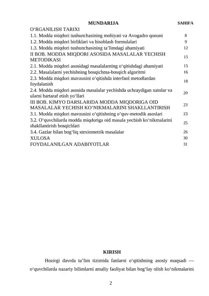 Moddalar miqdori asosida masalalar yechish metodikasi 2