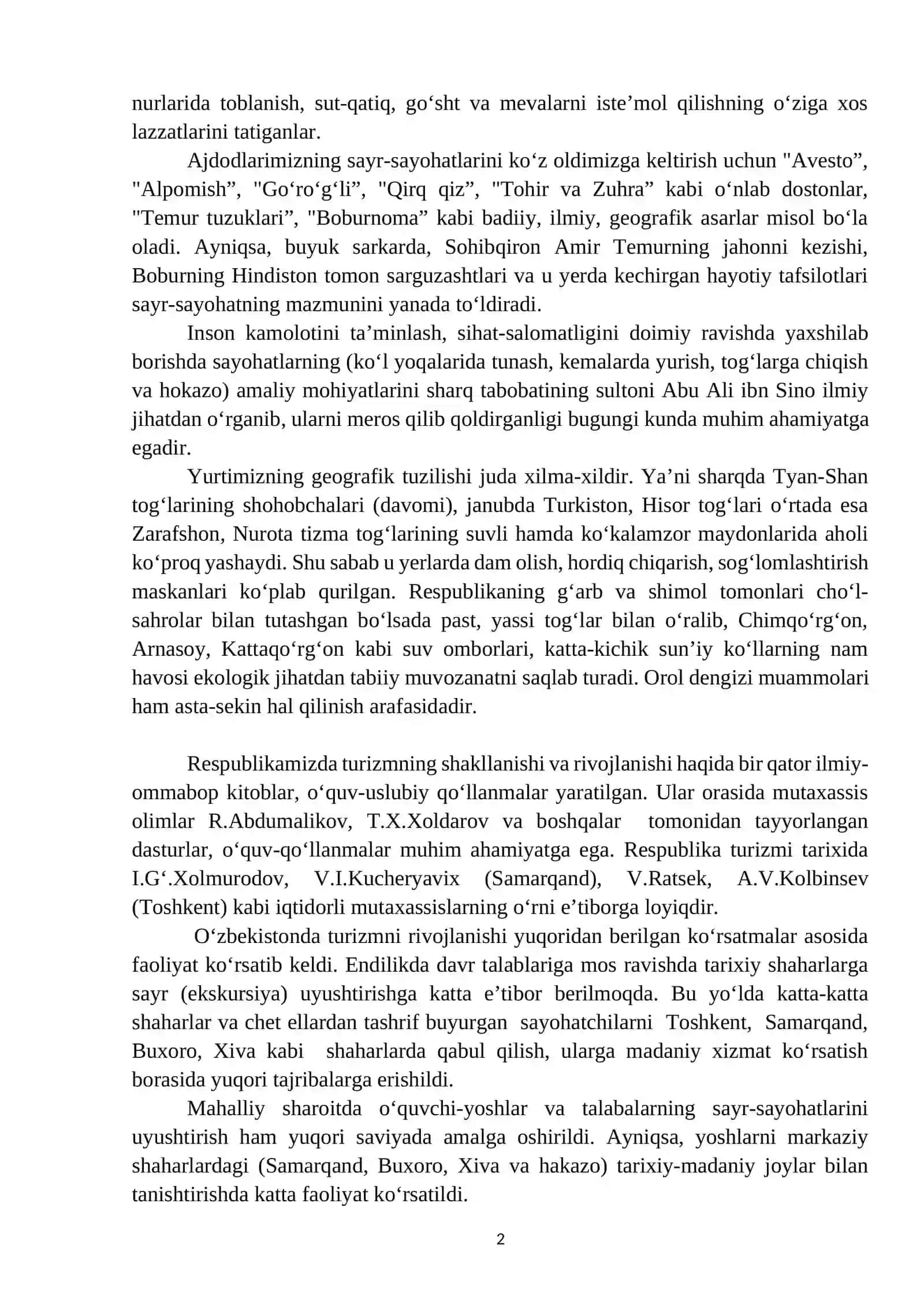 O'zbekiston turizmi 2