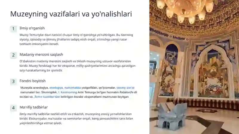 Temuriylar tarixi davlat muzeyi 2