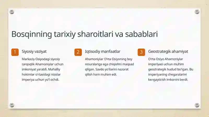 Ahamoniylar tomonidan O'rta Osiyoning bosib olinishi 2