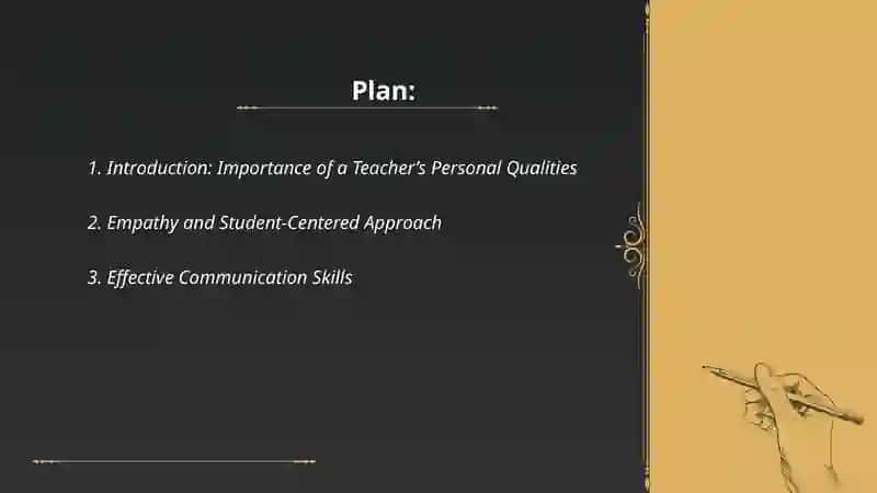 Presentation on the personal qualities of a teacher 2