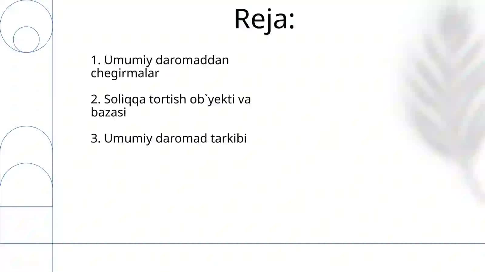 jami daromatlar tarkibi, jami daromadan chegirmalar 2