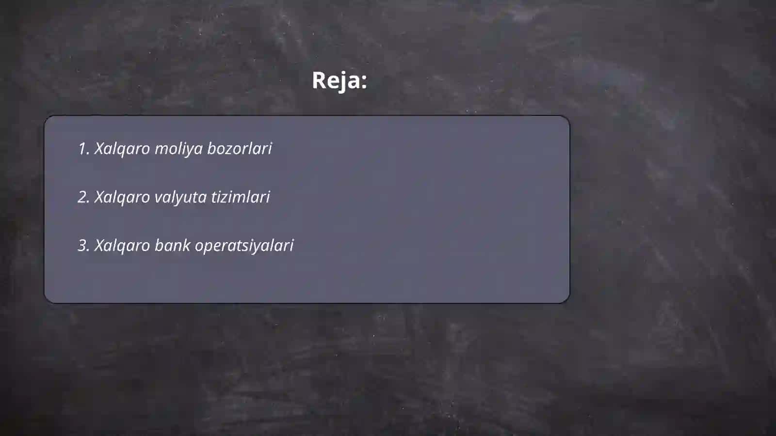 Xalqaro moliya 2