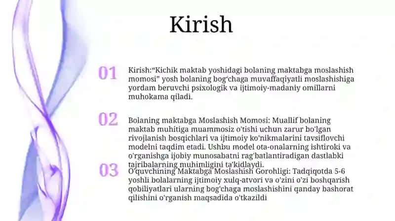 Bolaning Maktabga Moslashish Momosi 2