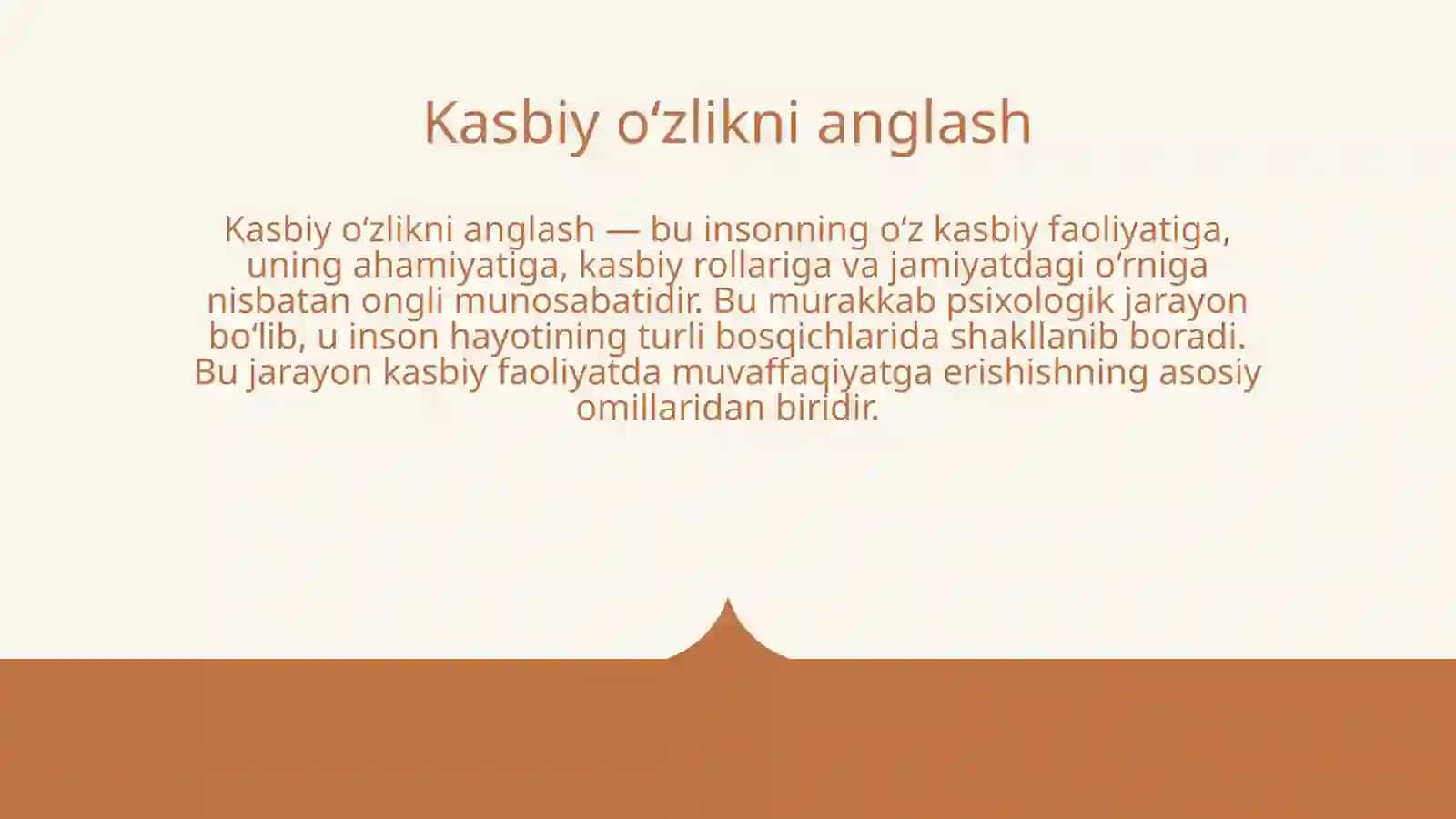 Shaxsda kasbiy o‘zlikni anglashning psixologik xususiyatlari 2