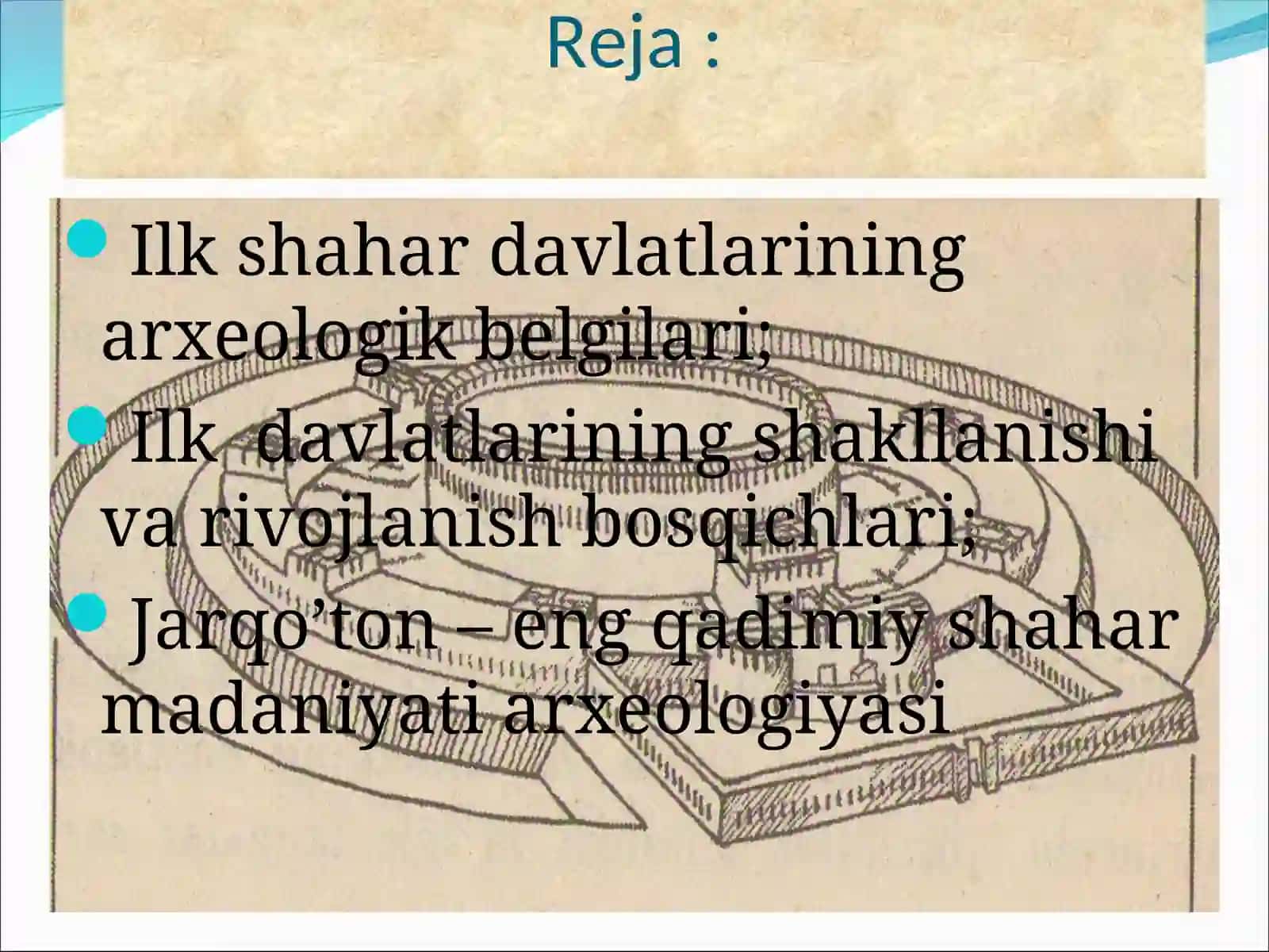 Ilk shahar davlatlarining arxeologik belgilari 2