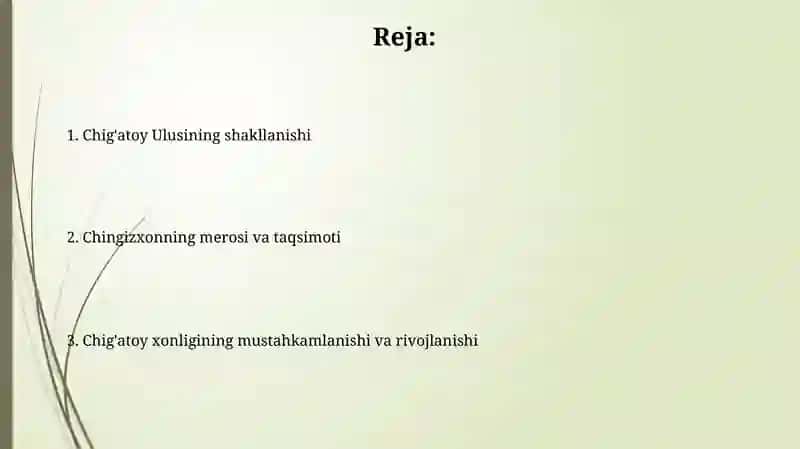 Chig'atoy Ulusining tashkil topishi 2