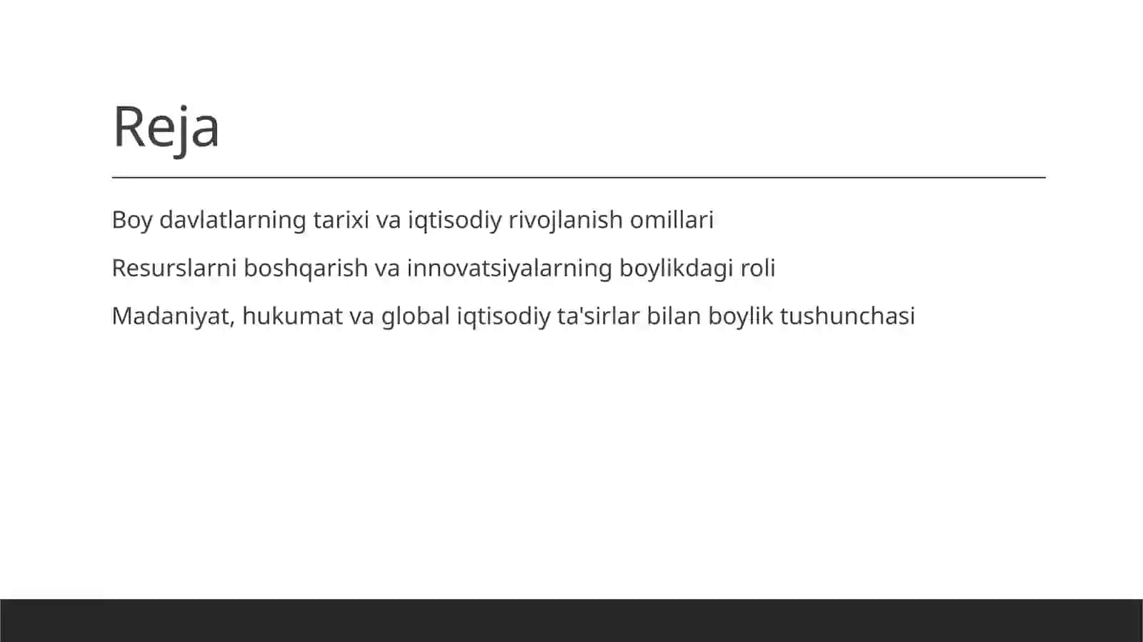 Boy davlatlar aslida nega boy? 2