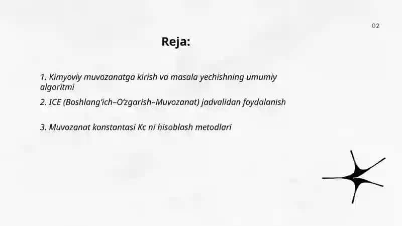 Kimyoviy muvozanatga doir masalalar yechish metodikasi 2