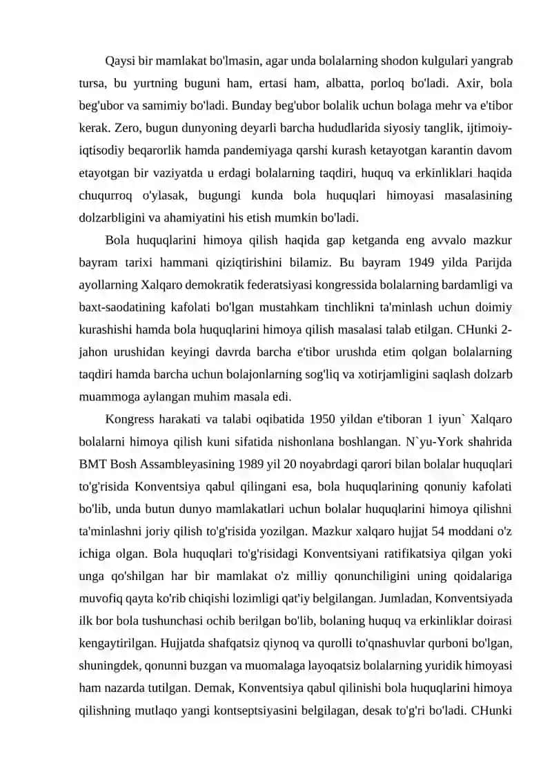 Bola huquqlari 2
