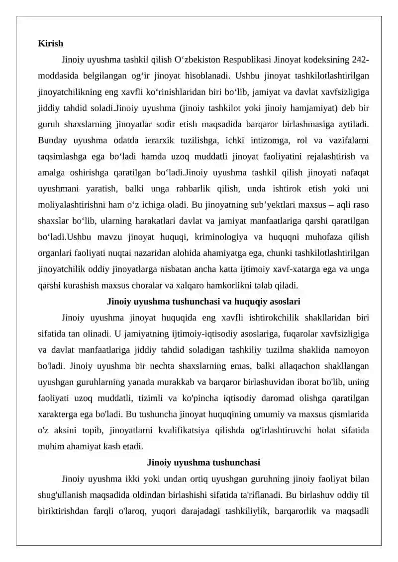 Jinoiy uyushma tashkil qilish 2