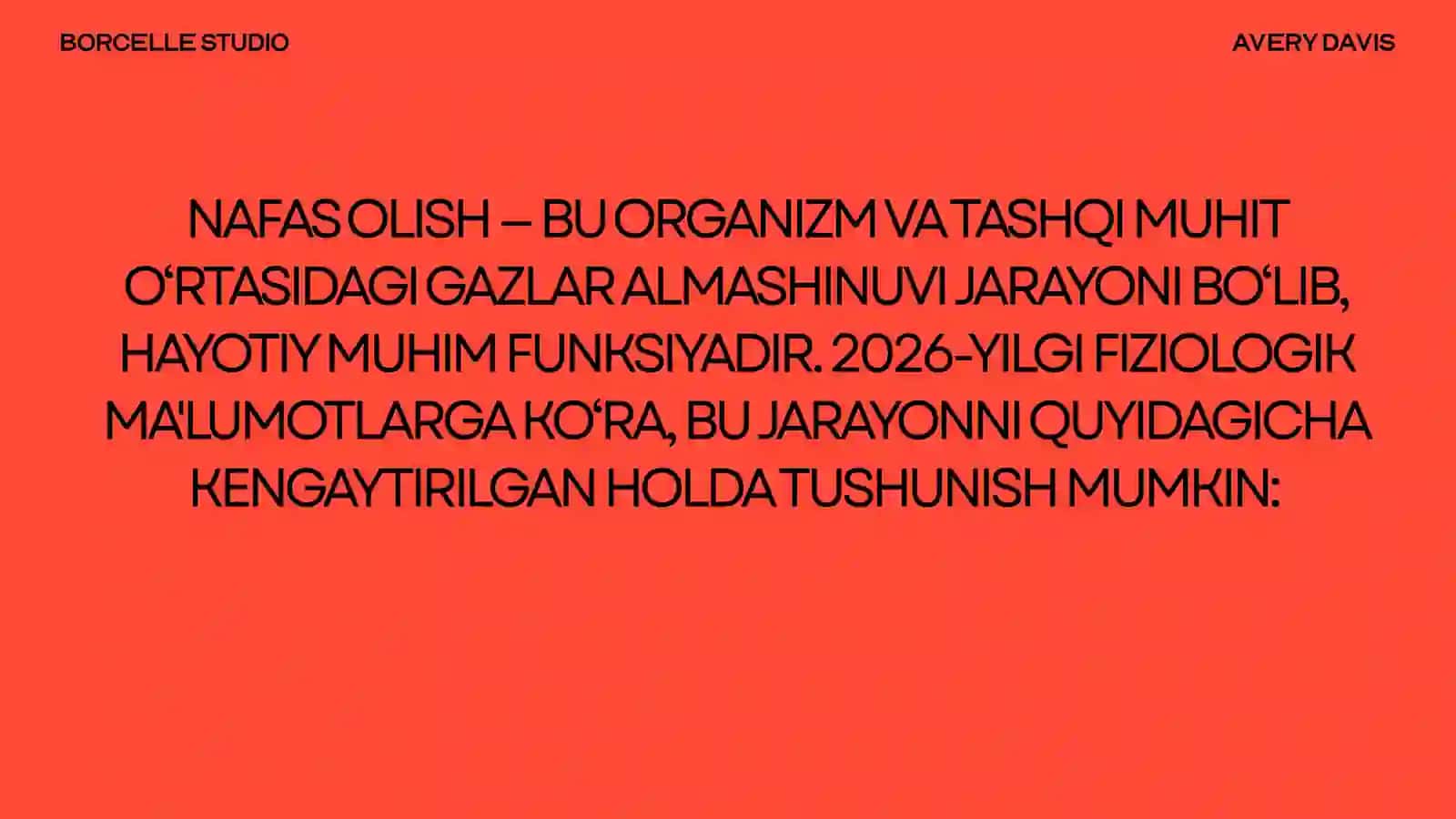 NAFAS TIPLARI. NAFASNING O'Z-O'ZINI BOSHQARISHI 2