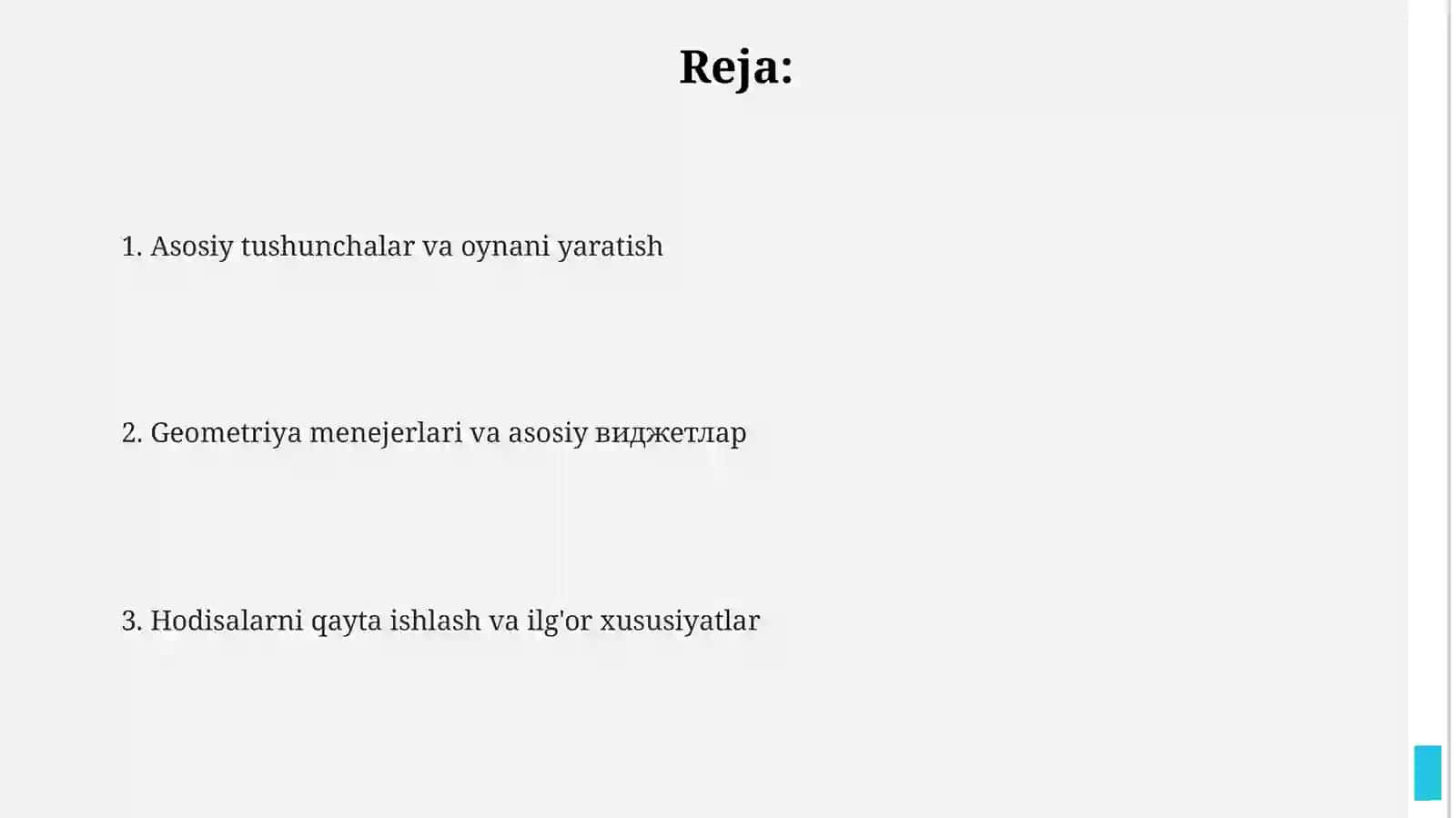 Tkinter kutubxonasi Oyna ilovalarini ishlab chiqish asoslari 2