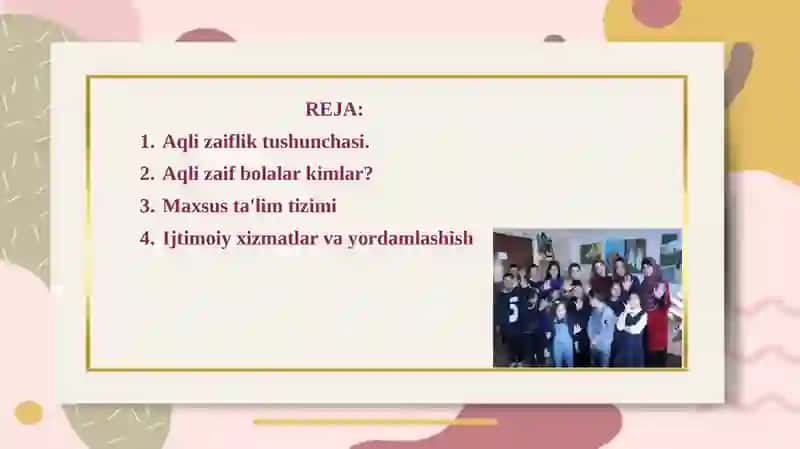 AQLI ZAIF BOLALAR 2