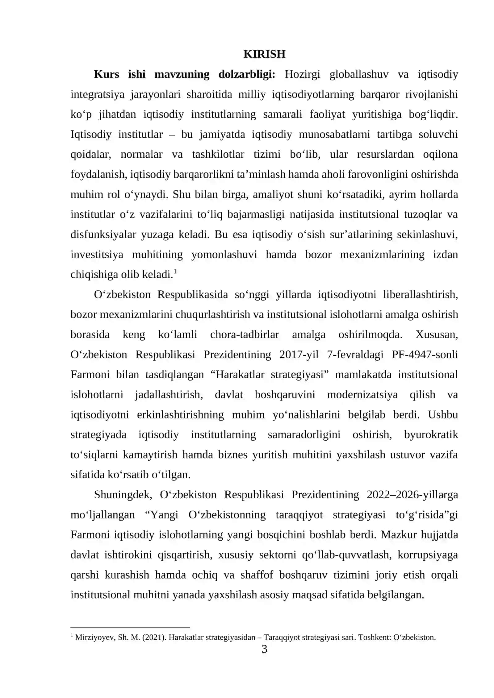 Iqtisodiy institutlarning institutsional tuzoqlari va disfunksiyalari 2