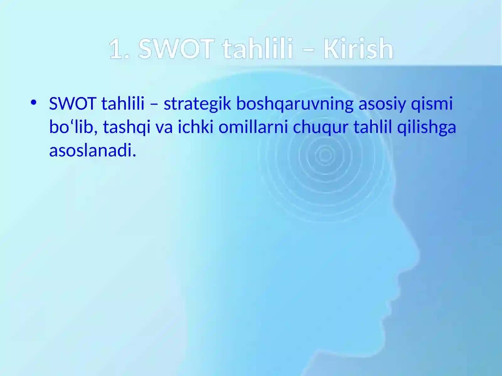 SWOT tahlili va ragʻbatlantirish tizimi 2