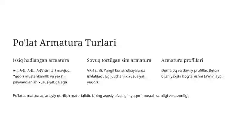 Armatura Mahsulotlariga Kirish 2