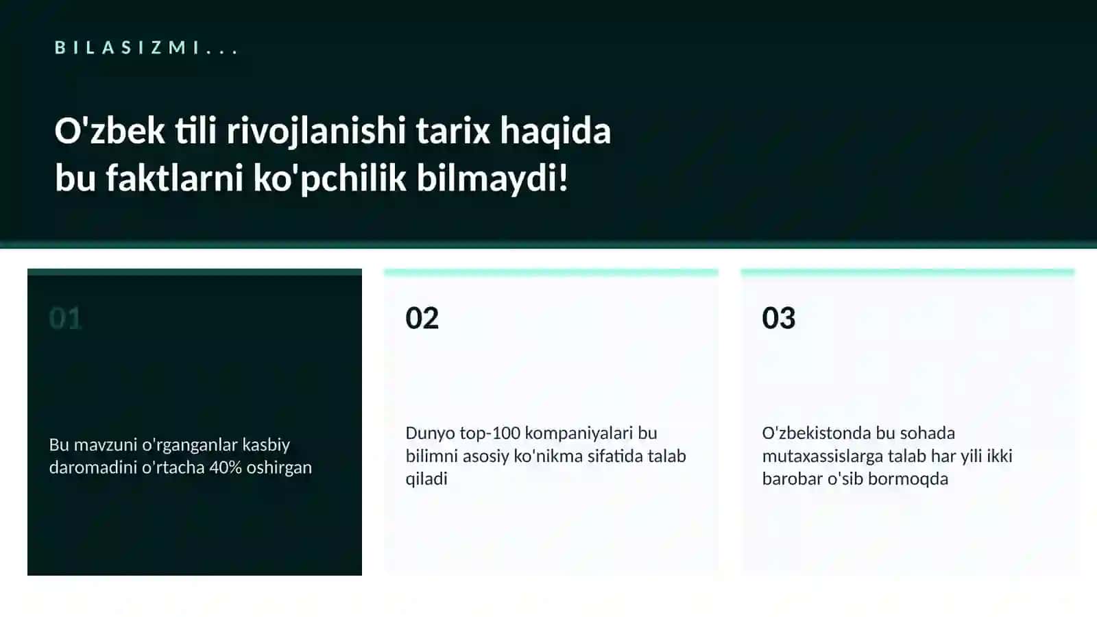 O'zbek tili rivojlanishi tarix 2